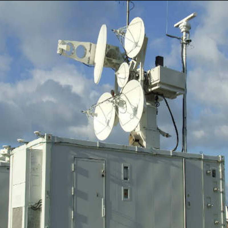 A system of antennas on a rooftop