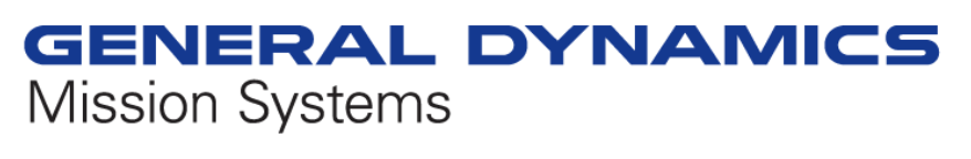 General dynamics mission systems logo featuring microwave radio frequency antennas.