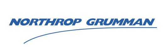 Northrop Grumman logo featuring microwave radio frequency antennas on a white background.