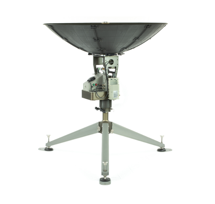 A tripod with a satellite dish on top of it.