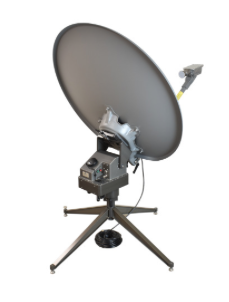 An image of a satellite dish on a tripod.